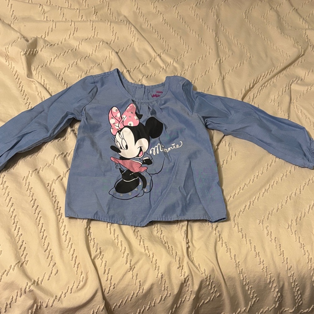 4T Disney Junior Minnie Mouse Blue Kids Shirt